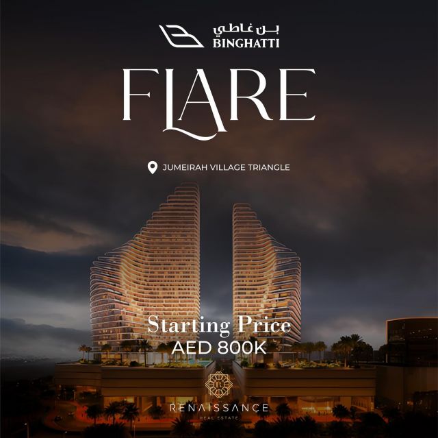 Flare by Binghatti — a new benchmark in modern living.

📍 Jumeirah Village Triangle
💰 Starting from AED 800K
🏡 1 to 4 Bedroom Residences

Discover a blend of contemporary design, prime location, and exceptional value. Whether you’re seeking a home or an investment, Flare by Binghatti offers the perfect balance of style and substance.

📩 DM us to connect with our experts

#DubaiRealEstate #Binghatti #JVT #PropertyInvestment #LuxuryLiving