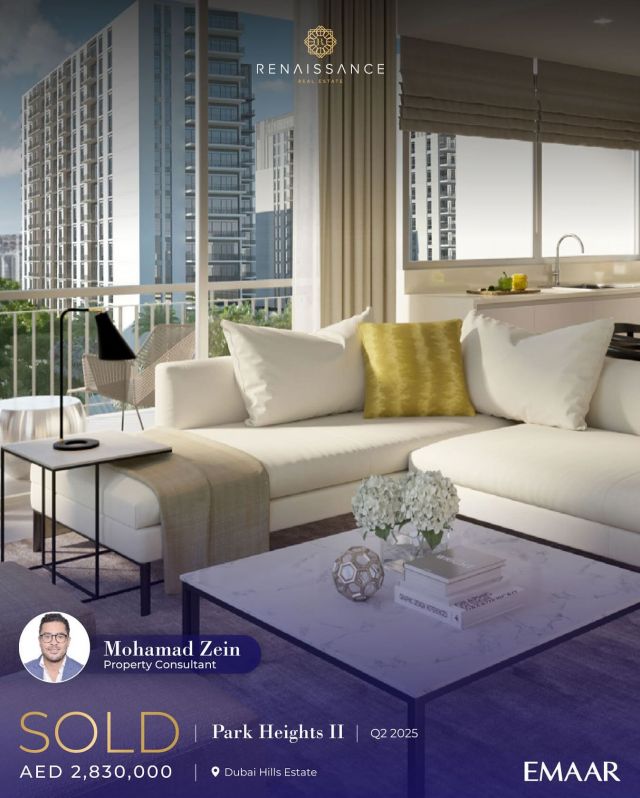 SOLD | Park Heights II – Dubai Hills Estate | 2 Units – 1BR | AED 2.83M | USD 770K

Congratulations to Mohamad Zein on the successful sale of two elegant 1-bedroom residences in Park Heights II, developed by Emaar, located in Dubai Hills Estate.

These exquisite homes also boast stunning views of the Burj Khalifa, Downtown Dubai, and the vibrant Dubai cityscape — combining modern living with a prime location.

#DubaiRealEstate #ParkHeightsII #DubaiHillsEstate #Sold #LuxuryLiving #InvestmentSuccess