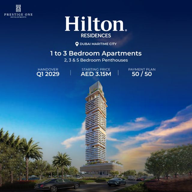 🏢 Hilton Residences – Luxury Waterfront Living

Own 1 to 3-bedroom apartments or 2, 3 & 5-bedroom penthouses in Dubai Maritime City 🌊. Developed by Prestige One, Hilton Residences offers a premium lifestyle with modern design, exclusive amenities, and a strategic waterfront location 🏙️✨. Starting from AED 3.15M with a flexible 65/35 payment plan, units are set for handover in Q1 2029.

📩 DM us to secure your luxury home today!

#HiltonResidences #DubaiRealEstate #LuxuryHomesDubai #InvestInDubai #WaterfrontLiving