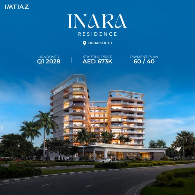 🌿 Inara Residences by Imtiaz 🏙️

 A wellness-driven community in Dubai South, blending organic architecture, smart living, and nature-inspired design. Studios, 1 & 2-bedroom apartments starting from AED 673K with a 60/40 payment plan and handover in Q1 2028—crafted for long-term value and elevated living.

📩DM us to connect with our property experts

#InaraResidences #DubaiSouth #OffPlanDubai #SmartLiving #PropertyInvestment