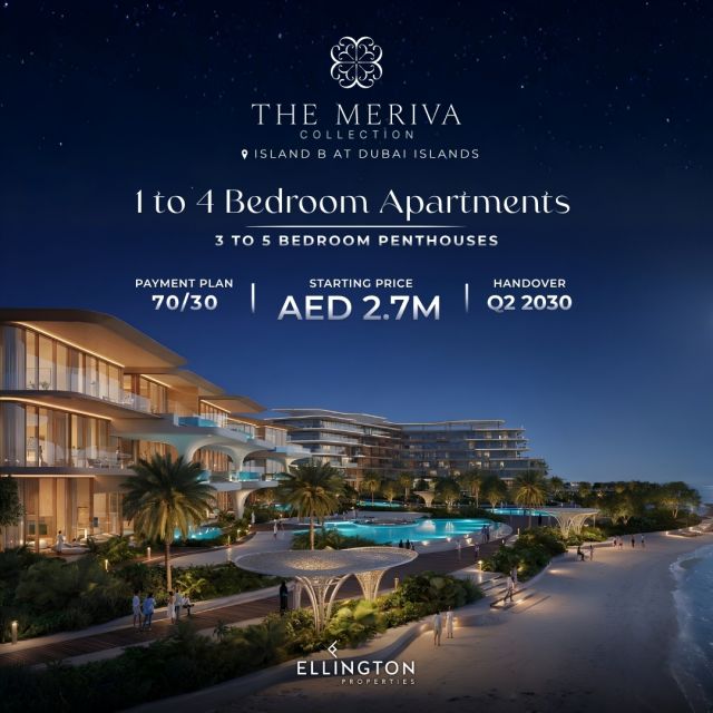 🌊 Where the Sea Meets Legacy

The Meriva Collection by Ellington is Dubai Islands' first hospitality-led beachfront residence — offering private beach access, an on-site Jazz Club, and the world-class Ellington Hospitality Standard. Designed for those who don't just seek luxury, but a lasting legacy. 

💎From AED 2.7M | 1–4BR Apartments & Ultra-Luxury Penthouses | 70/30 Payment Plan | Handover Q2 2030

#TheMerivaCollection #DubaiIslands #EllingtonProperties #BeachfrontLiving #DubaiRealEstate