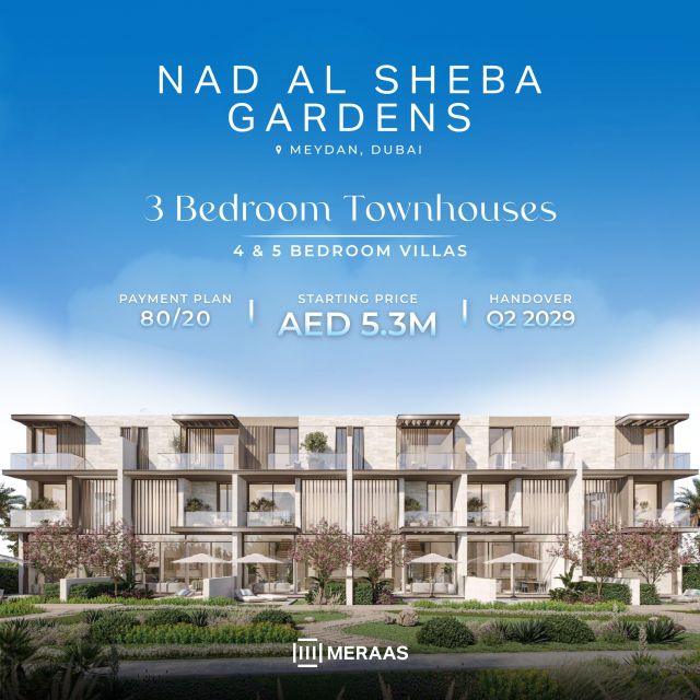 ✨ Nad Al Sheba Gardens (Phase 11)

Secure a premium lifestyle in Nad Al Sheba by Meraas, offering a perfect blend of high-end design, lush green spaces, and strategic proximity to Meydan and Downtown Dubai. 

Property Types: 3-BR townhouses & 4/5-BR independent villas
Starting Price: AED 5.3M
Payment Plan: Flexible 80/20
Handover Date: Q2 2029

#NadAlShebaGardens #MeraasDubai #DubaiLuxuryVillas #DubaiRealEstate #MeydanDubai
